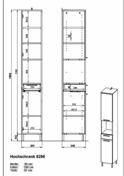Best GERMANIA Hochschrank ARVADA