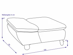 Sofamanufaktur Hocker WARWICK