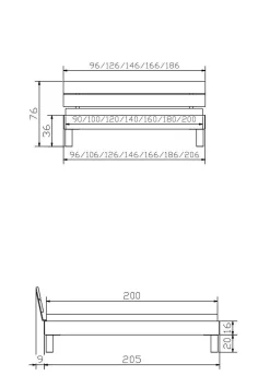 HASENA Holzbett PRATO