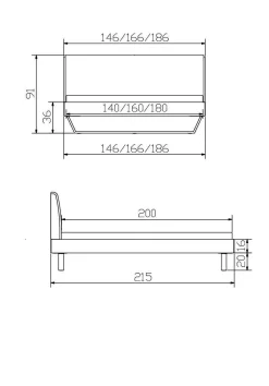 HASENA Holzbett PIETRO