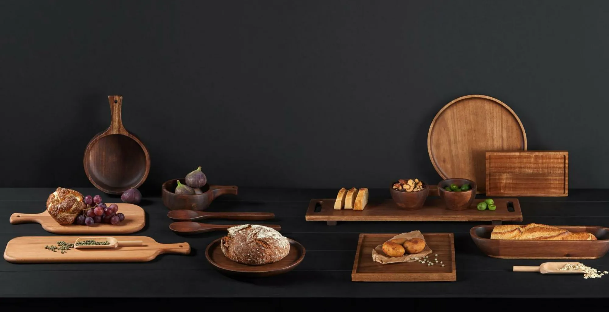 ASA SELECTION Holzteller auf Fuß