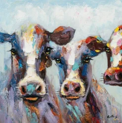 Sonstige Keilrahmenbild BUNTE KÜHE