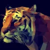 Best PRO ART Keilrahmenbild COLOURFUL TIGER