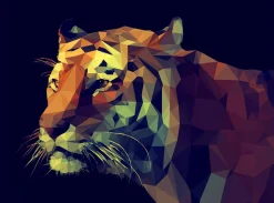 Best PRO ART Keilrahmenbild COLOURFUL TIGER