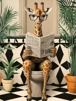 PRO ART Keilrahmenbild LUSTIGE GIRAFFE