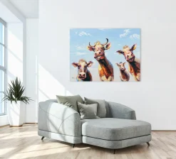 Clearance Sonstige Keilrahmenbild LUSTIGE KÜHE