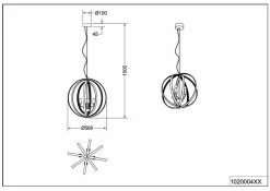 Outlet TRIO-Leuchten Kronleuchter CANDELA