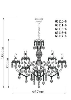 GLOBO Lighting Kronleuchter CUIMBRA I