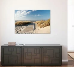 Outlet Sonstige Leinwandbild HOLZWEG ZUM MEER