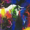Discount PRO ART Originalbild COLOURFUL BULLS