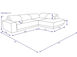 Discount HARPER Polsterecke INDIANAPOLIS