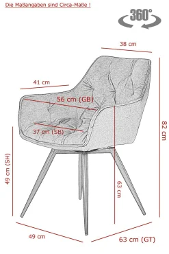 Online HELA Polsterstuhl FLORENTINA