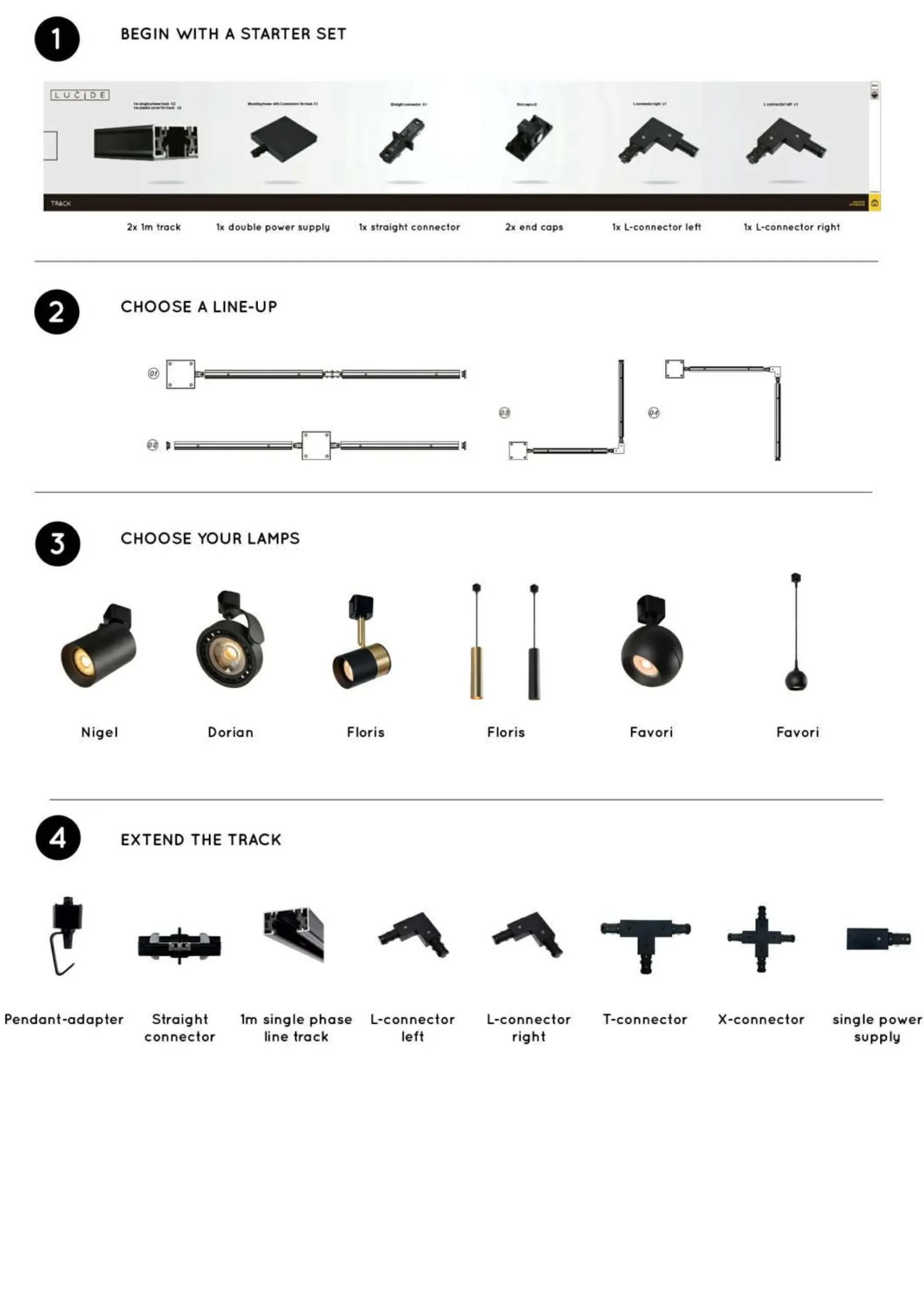 Outlet LUCiDE Schienensystem TRACK