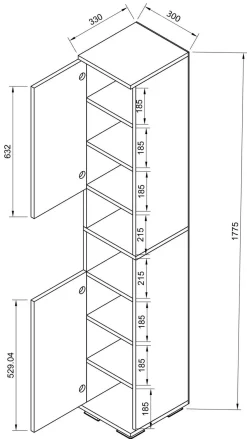 VCM Schuhschrank GADOS