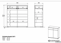 Best HARPER Schuhschrank GENT