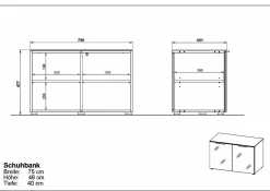 Hot GERMANIA Schuhschrank RIMINI