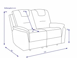 Clearance HARPER Sofa 2 Sitzer HONGKONG