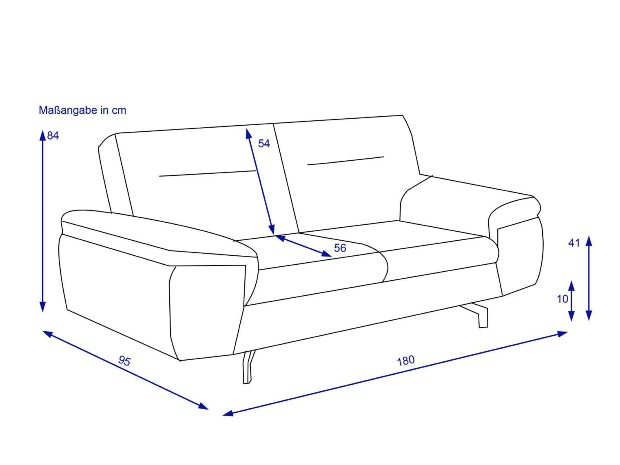 Clearance HARPER Sofa 2 Sitzer MEDFORD