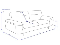 Hot HARPER Sofa 3 Sitzer MEDFORD
