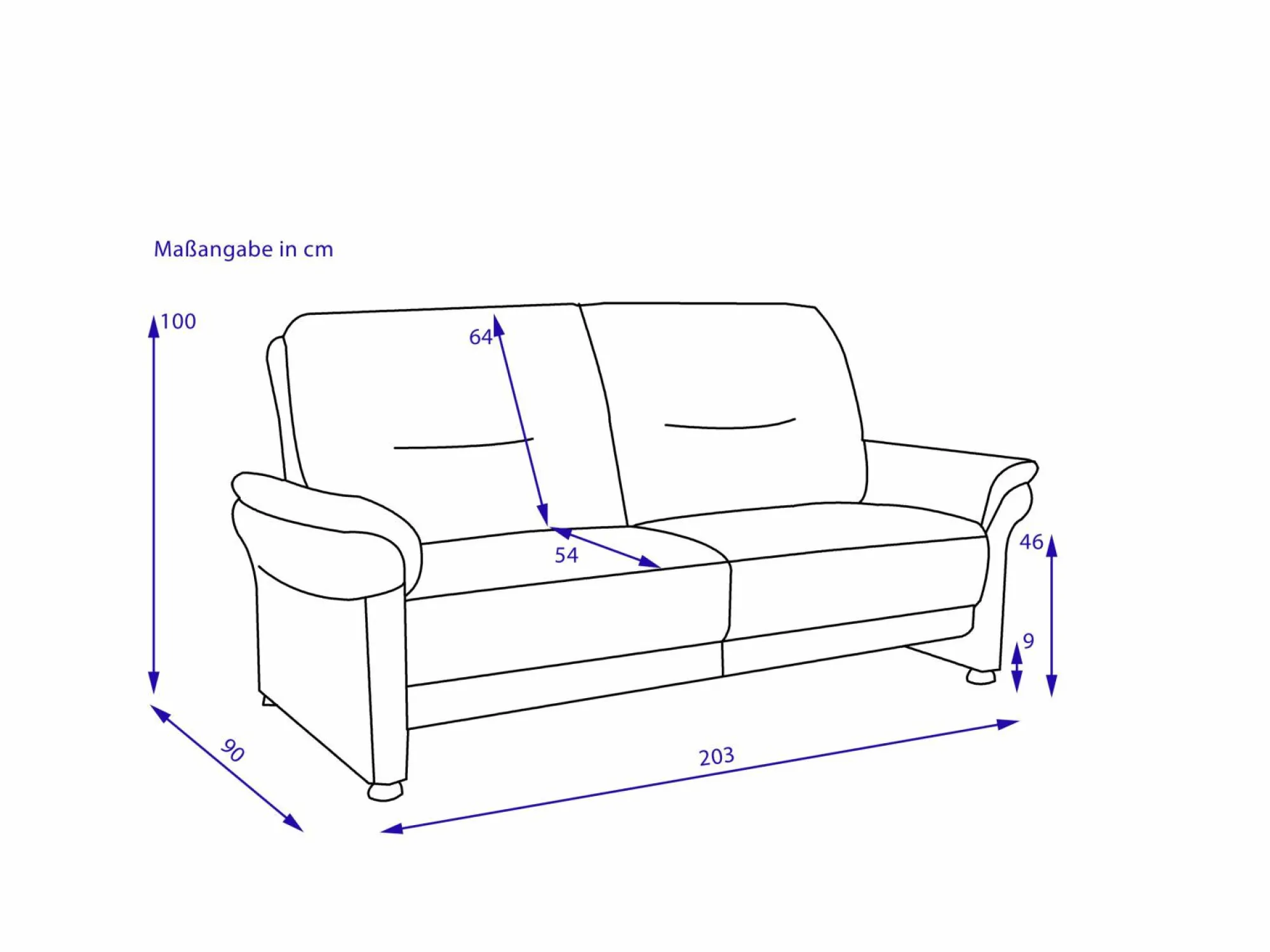MONDO Sofa 3 Sitzer RECITA