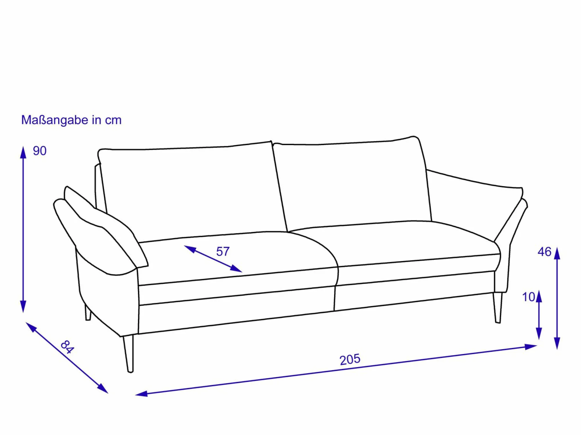 Discount Rolf Weber Sofa 3 Sitzer HETTSTEDT
