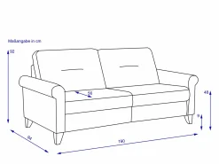 SANSIBAR Sofa 3 Sitzer RÜGEN PLUS