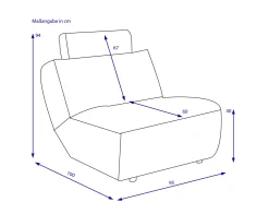 Sale HARPER Sofaelement AVEIRO