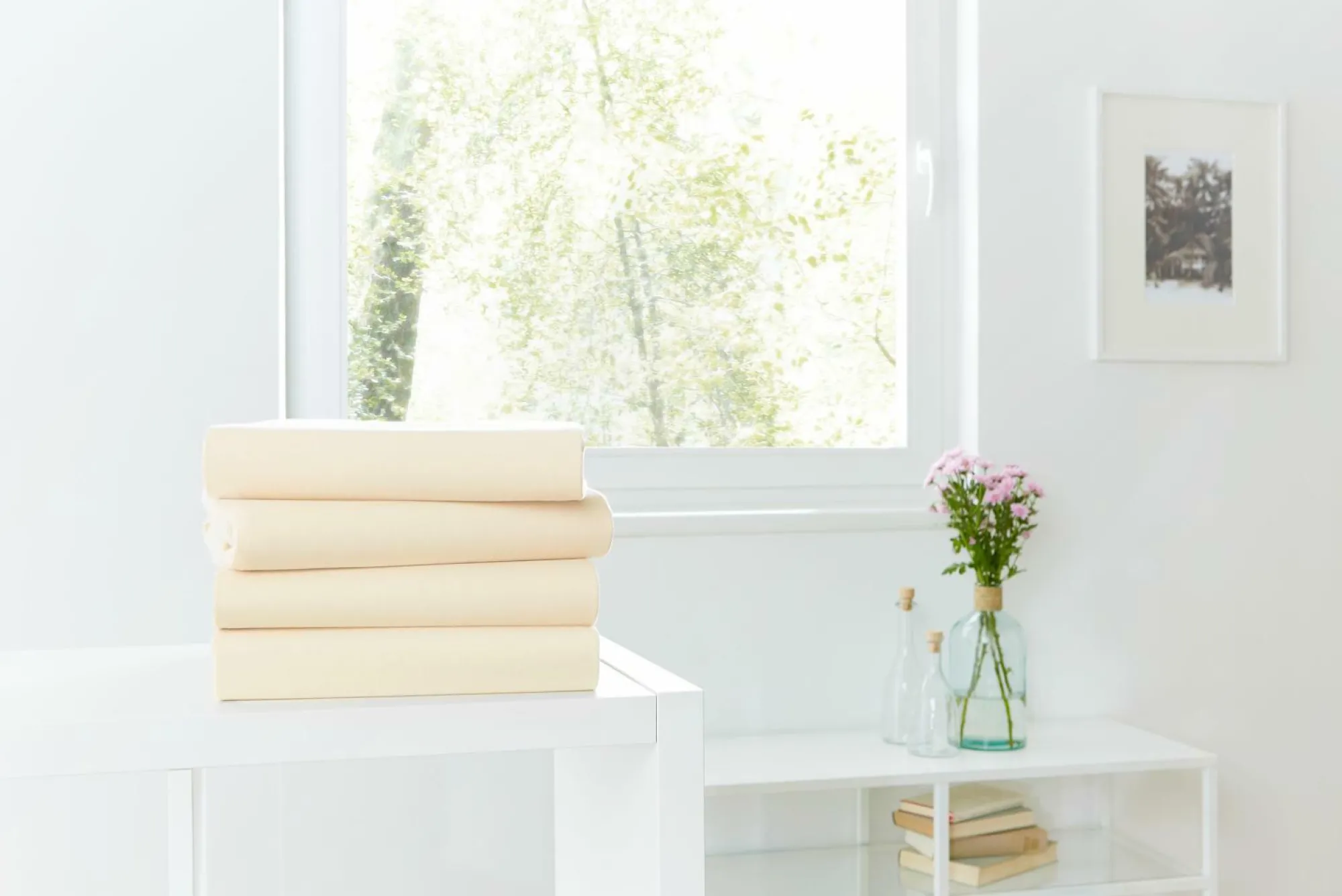 Sale Hahn Spannbettlaken Jersey ecru