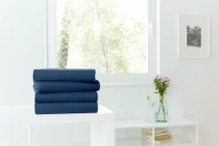 Hahn Spannbettlaken Jersey marine