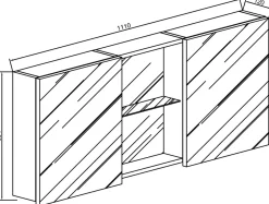 VCM Spiegelschrank BUDASI