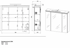 Online HARPER Spiegelschrank GIFU