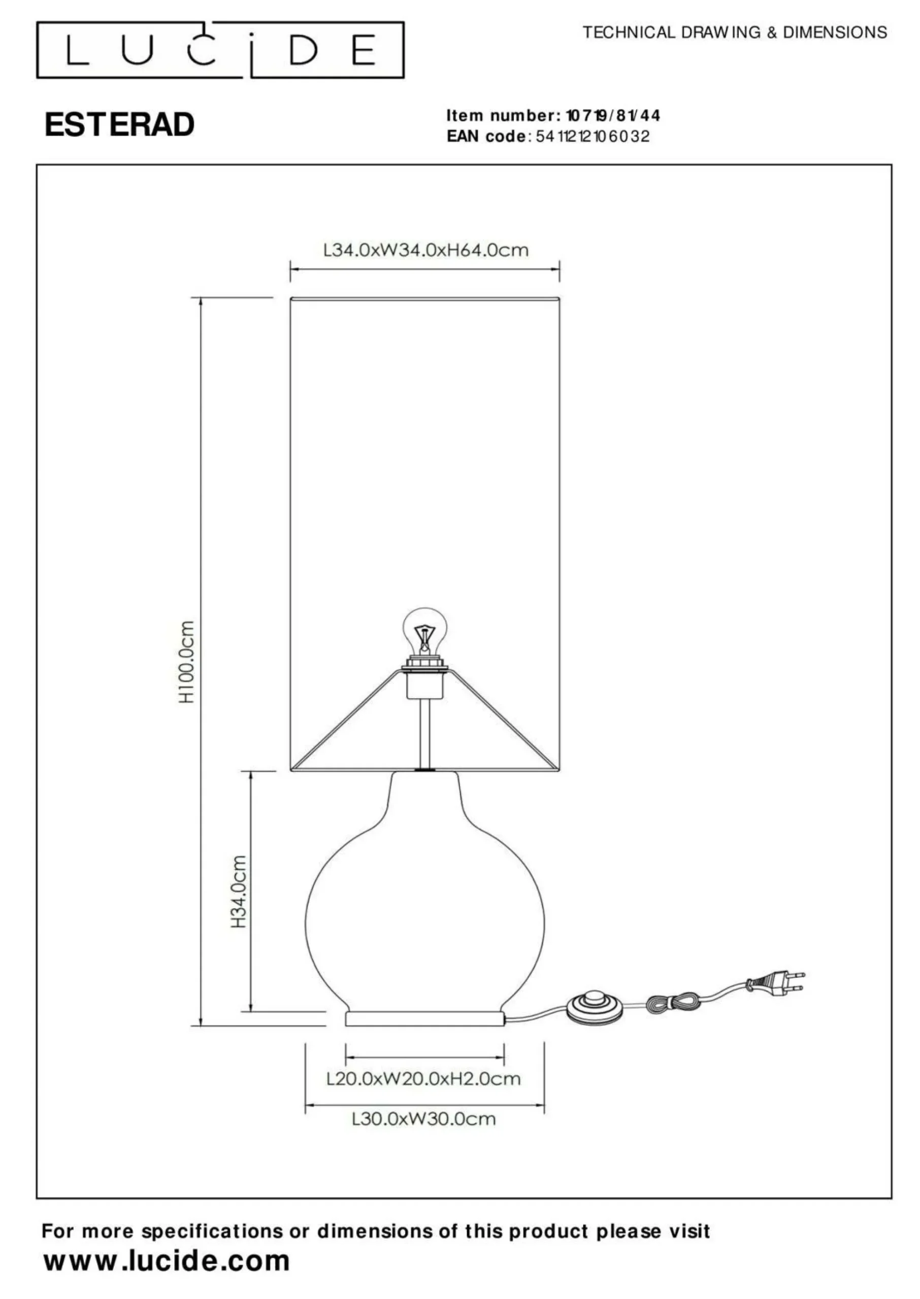 Best LUCiDE Stehleuchte ESTERAD