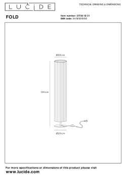 New LUCiDE Stehleuchte FOLD