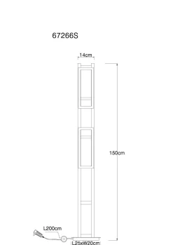 GLOBO Lighting Stehleuchte ILLA