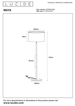 Outlet LUCiDE Stehleuchte MAYA