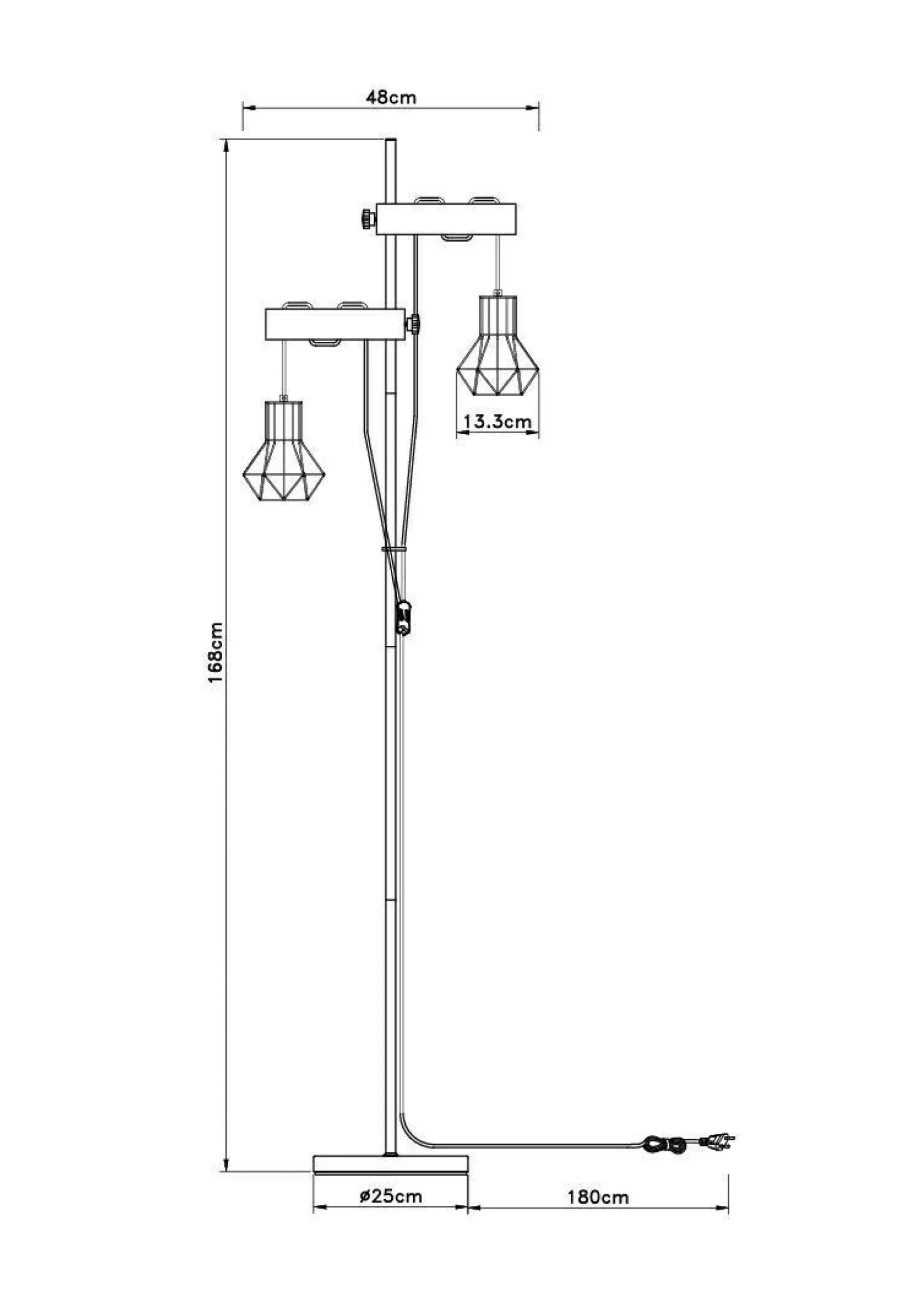 GLOBO Lighting Stehleuchte PRISKA