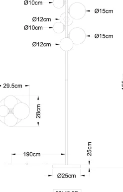 GLOBO Lighting Stehleuchte RIHA