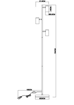 GLOBO Lighting Stehleuchte ROBBY