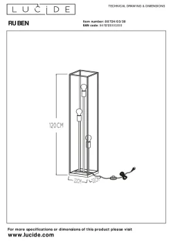 LUCiDE Stehleuchte RUBEN