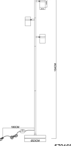 GLOBO Lighting Stehleuchte TRABBY