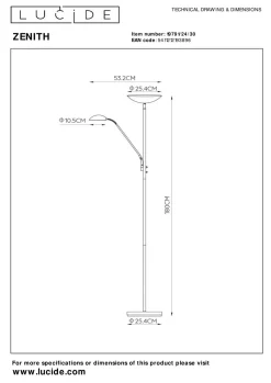 Sale LUCiDE Stehleuchte ZENITH