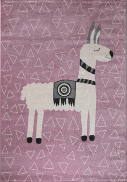 Kinder Sonstige Teppich CANDY Lama rose