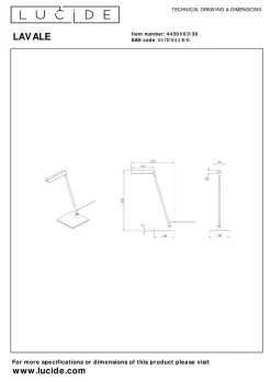 LUCiDE Tischleuchte LAVALE