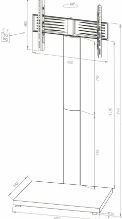 New VCM TV-Standfuß Onu