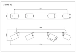 GLOBO Lighting Wand-/Deckenspot LILIANA