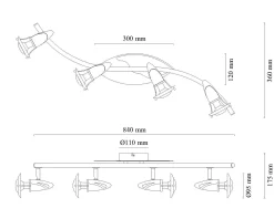 GLOBO Lighting Wand-/Deckenspot LORD