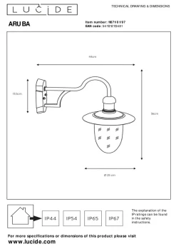 LUCiDE Wandleuchte ARUBA