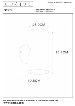 Hot LUCiDE Wandleuchte BONDI