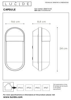 Sale LUCiDE Wandleuchte CAPSULE