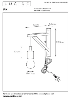 Outlet LUCiDE Wandleuchte FIX
